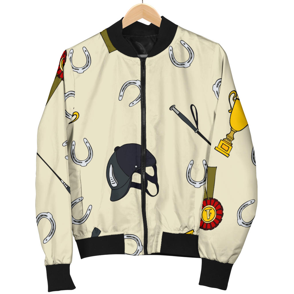 Equestrian Horseshoe Equipment Men Bomber Jacket