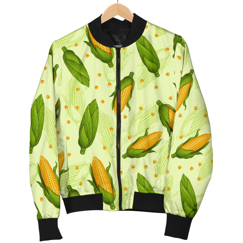 Agricultural Fresh Corn cob Print Pattern Men Bomber Jacket