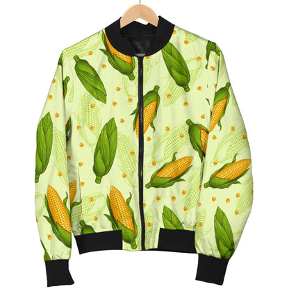 Agricultural Fresh Corn cob Print Pattern Men Bomber Jacket