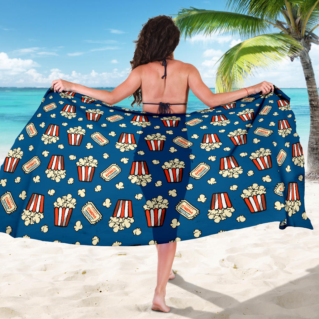 Popcorn Pattern Print Design A03 Sarong Pareo Wrap