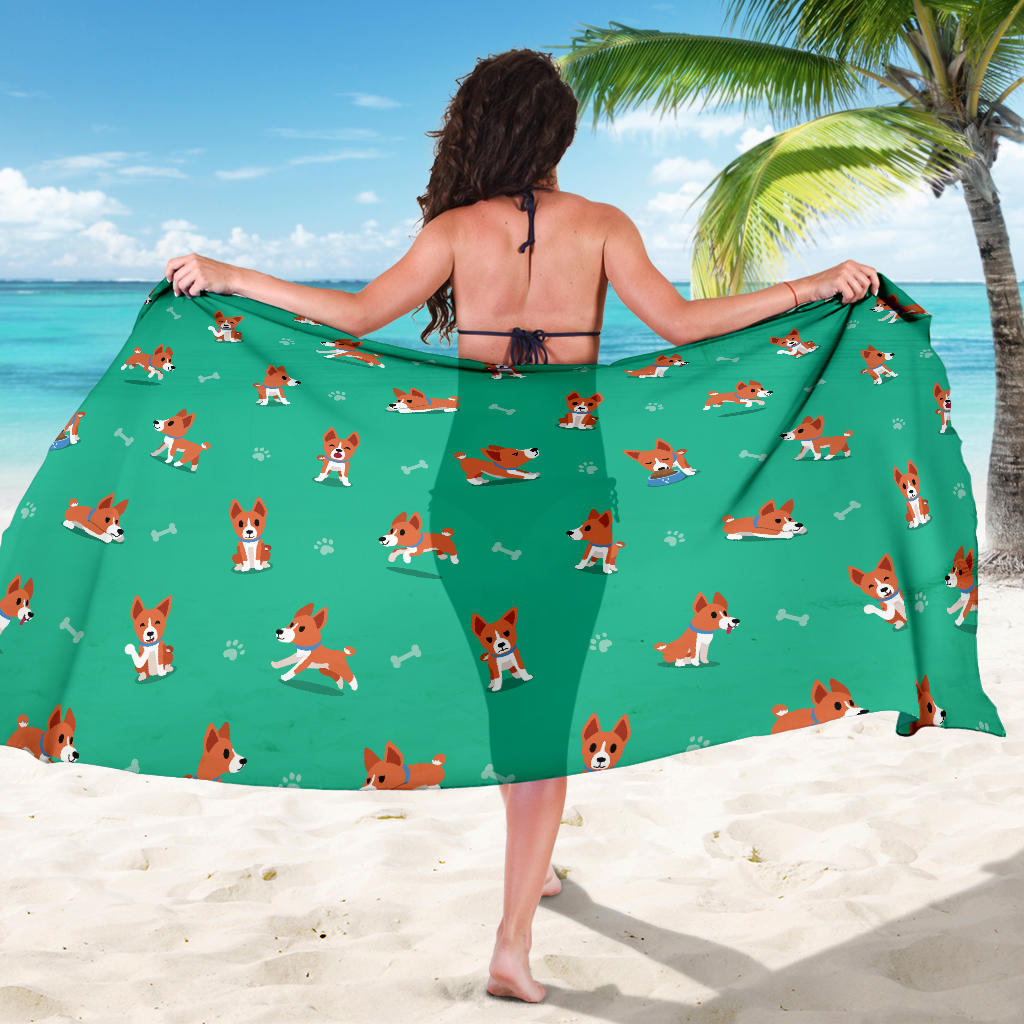 Basenji Pattern Print Design 02 Sarong Pareo Wrap