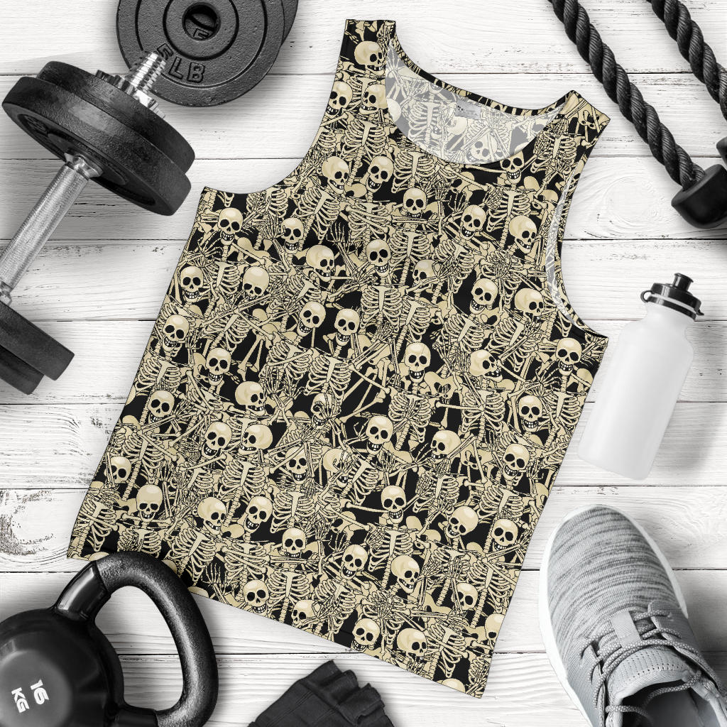 Skeleton Design Print Men Tank Top