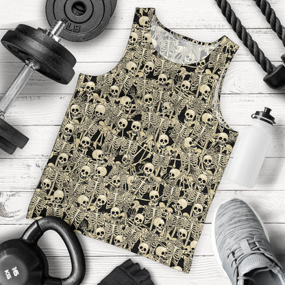 Skeleton Design Print Men Tank Top