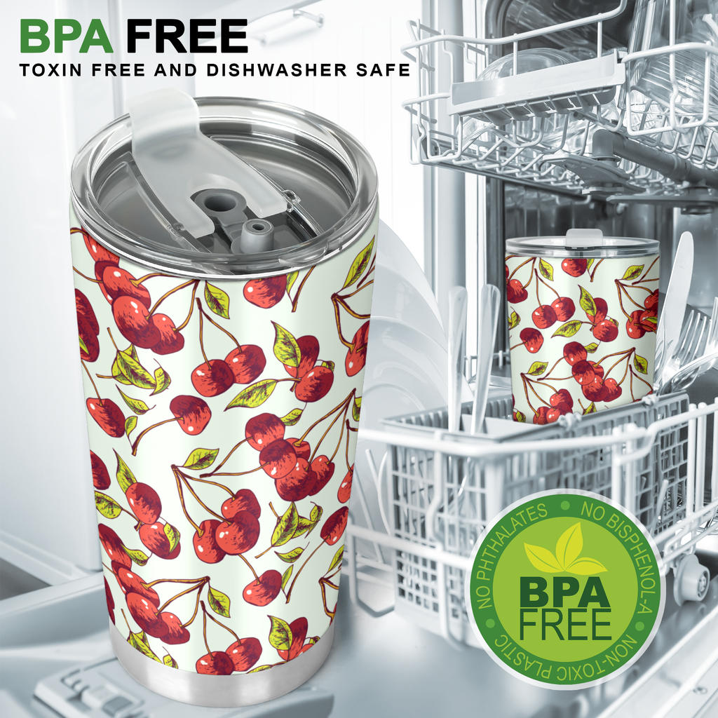 Cherry Hand Draw Tumbler
