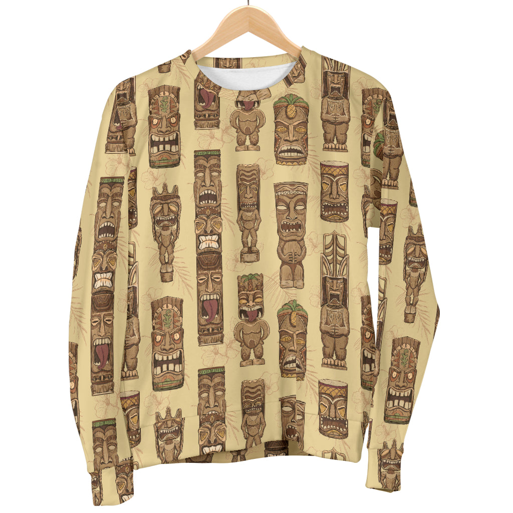 Totem Tiki Style Themed Design Women Long Sleeve Sweatshirt