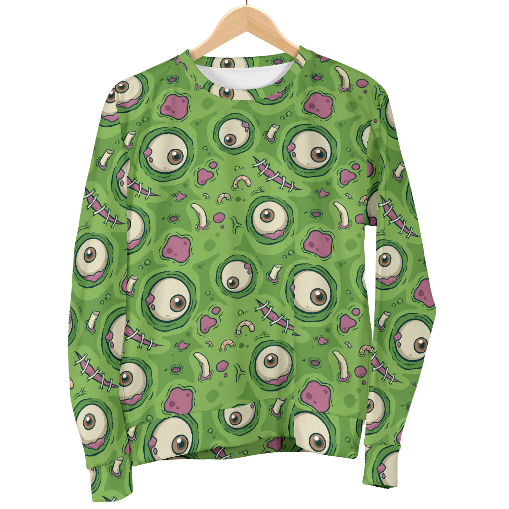 Zombie Eyes Design Pattern Print Women Long Sleeve Sweatshirt