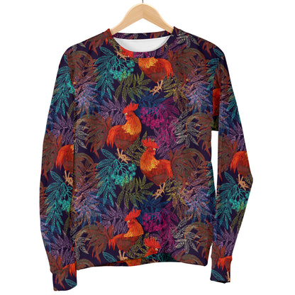 Rooster Print Style Women Long Sleeve Sweatshirt