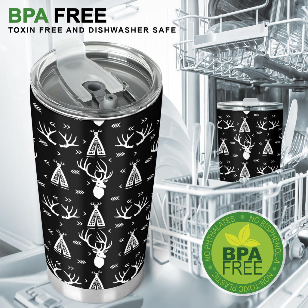 Deer Native Indian Print Pattern Tumbler