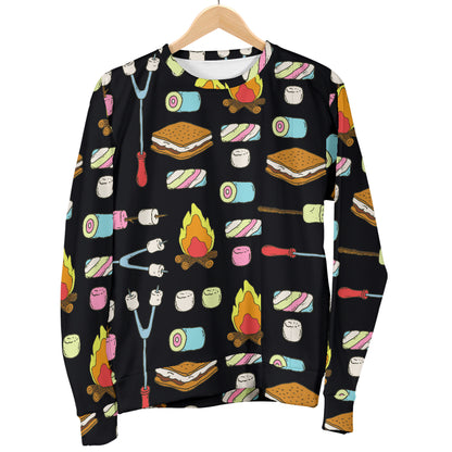 Camping Campfire Marshmallows Women Long Sleeve Sweatshirt
