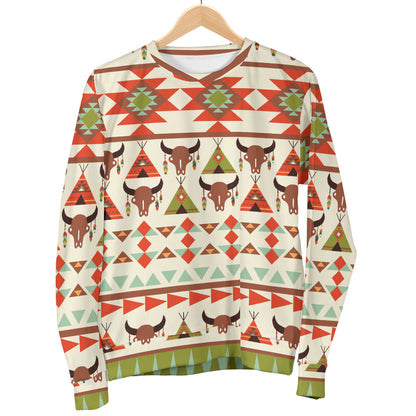 American indian Ethnic Pattern Women Long Sleeve Sweatshirt