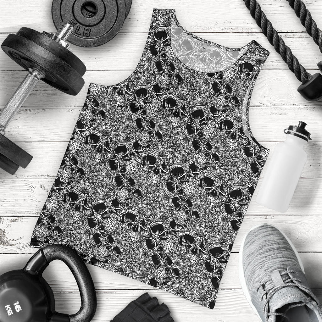 Skull Tattoo Design Print Men Tank Top
