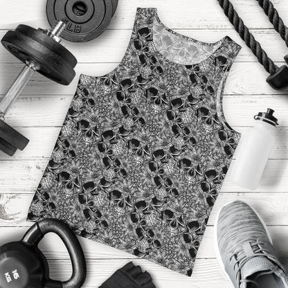 Skull Tattoo Design Print Men Tank Top
