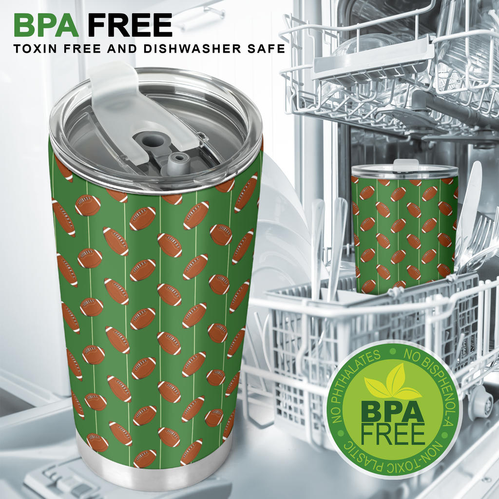 American Football on Field Themed Tumbler