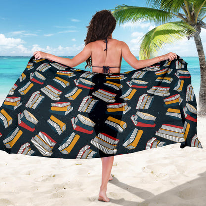 Book Pattern Print Design 07 Sarong Pareo Wrap