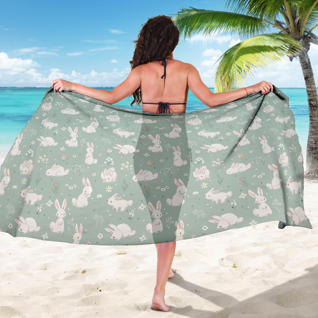 Bunny Pattern Print Design 03 Sarong Pareo Wrap