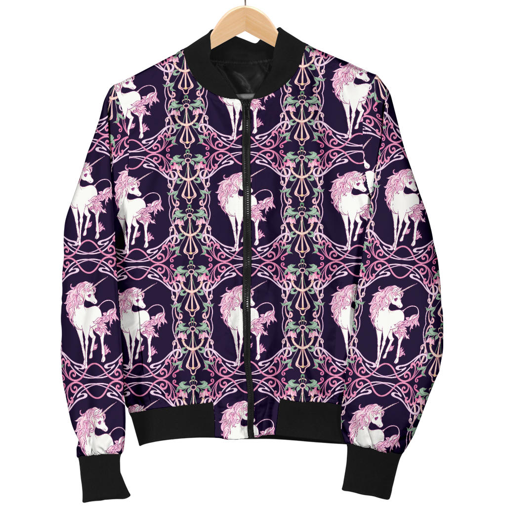 Unicorn Fantastic Flower Men Bomber Jacket