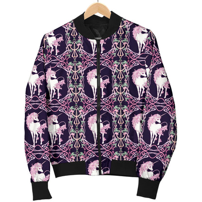 Unicorn Fantastic Flower Men Bomber Jacket