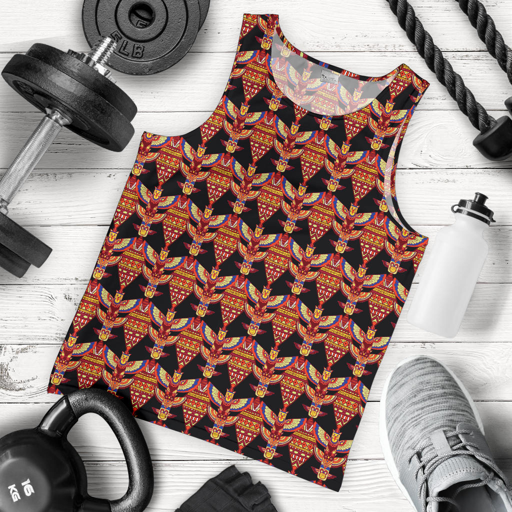 Totem Pole Print Men Tank Top