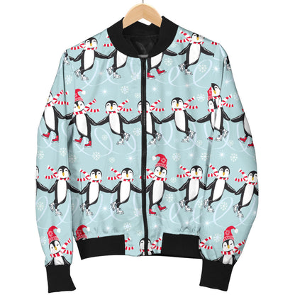 Penguin Sking Design Men Bomber Jacket