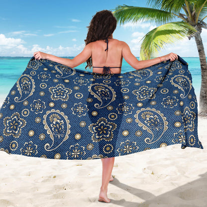 Jean Paisley Pattern Print Design 01 Sarong Pareo Wrap