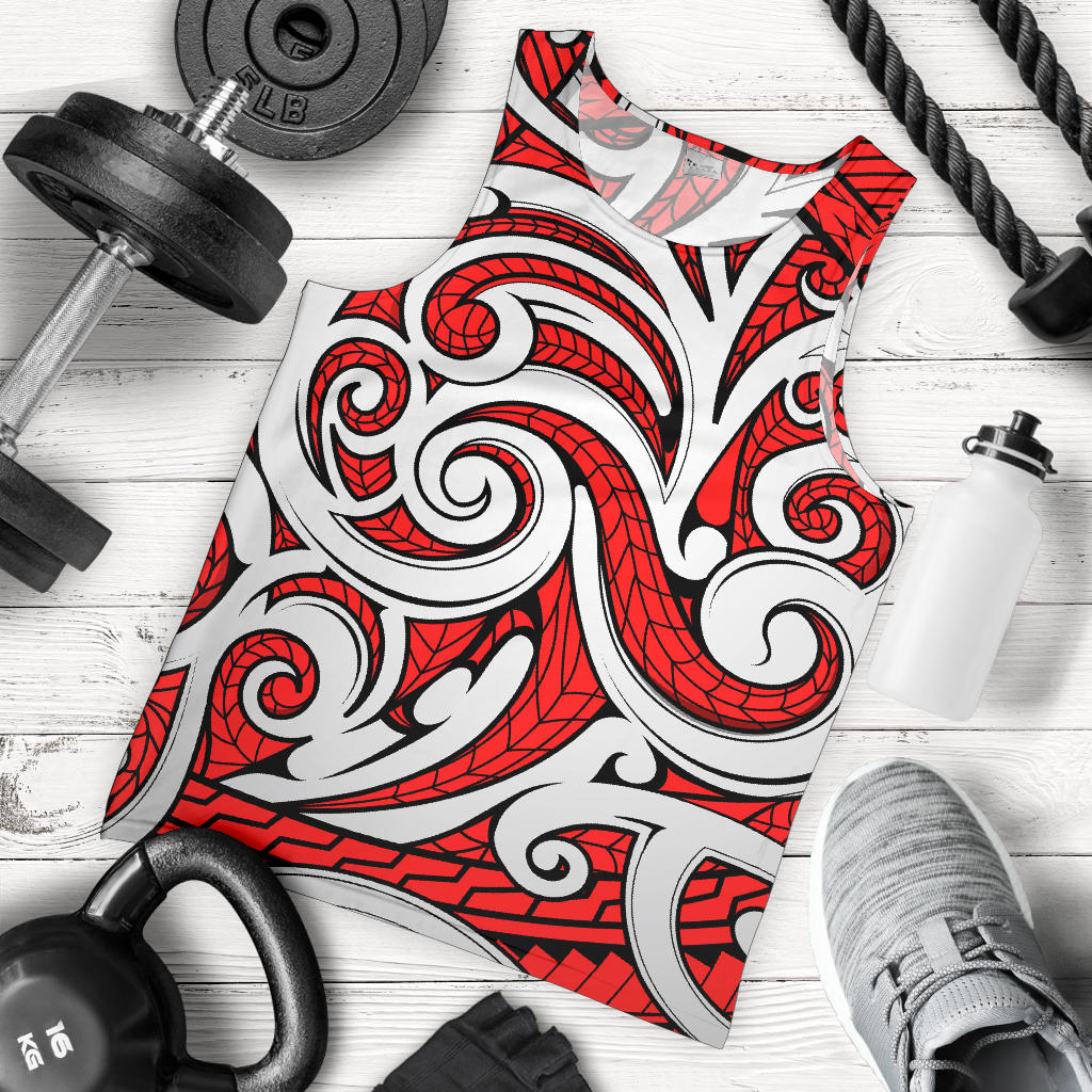 Maori Polynesian Themed Design Print Men Tank Top
