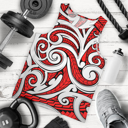 Maori Polynesian Themed Design Print Men Tank Top