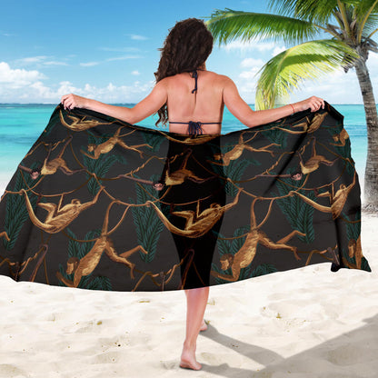 Monkey Pattern Print Design 02 Sarong Pareo Wrap