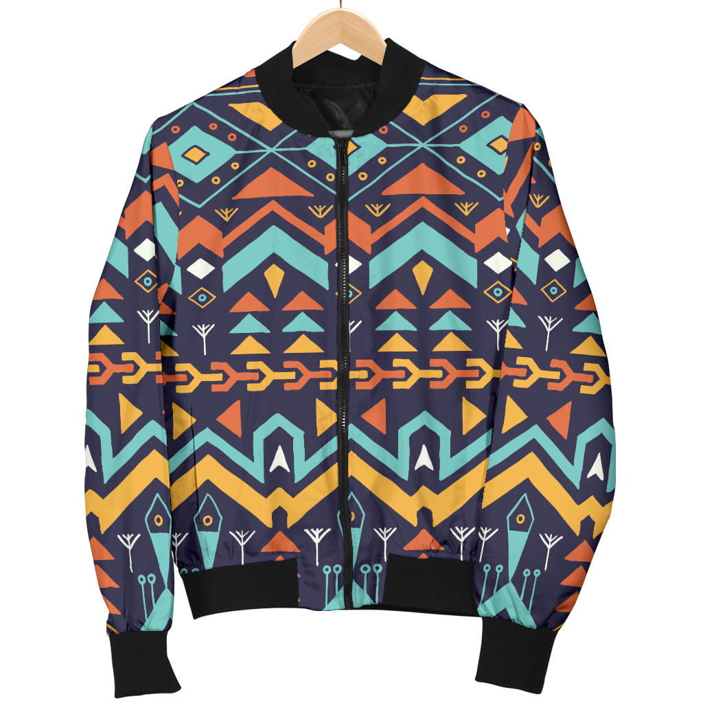 Aztec Style Print Pattern Men Bomber Jacket