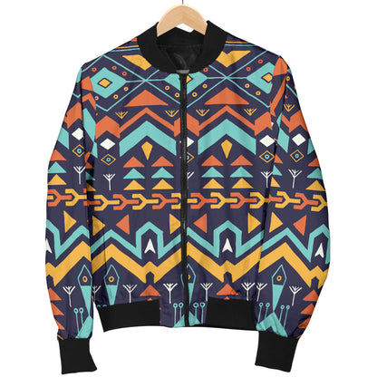 Aztec Style Print Pattern Men Bomber Jacket