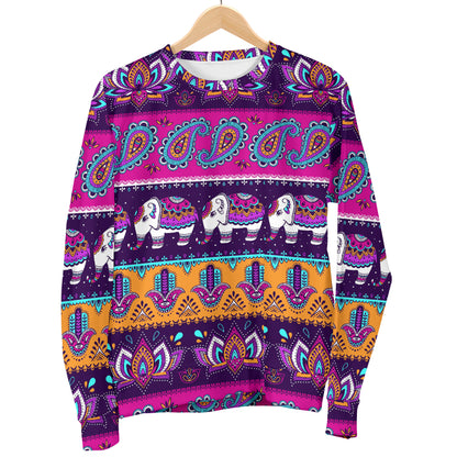Boho Indian Style Pattern Men Long Sleeve Sweatshirt