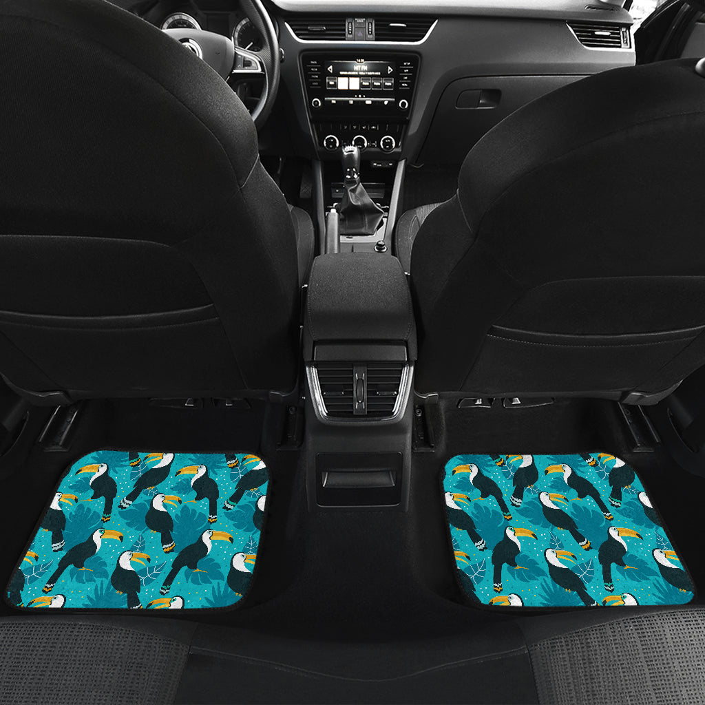 Toucan Parrot Pattern Print Car Floor Mats Front Back