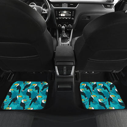 Toucan Parrot Pattern Print Car Floor Mats Front Back