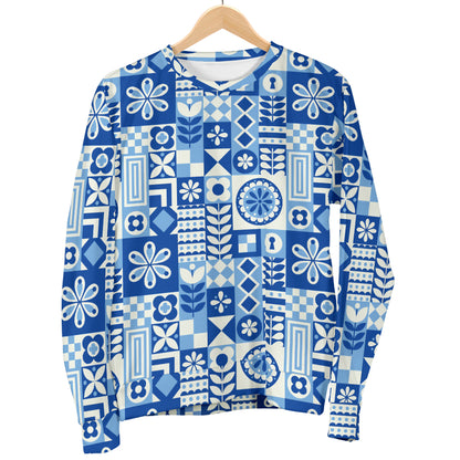 Swedish Print Pattern Men Long Sleeve Sweatshirt