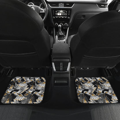 Hummingbird Gold Design Themed Print Car Floor Mats Front Back