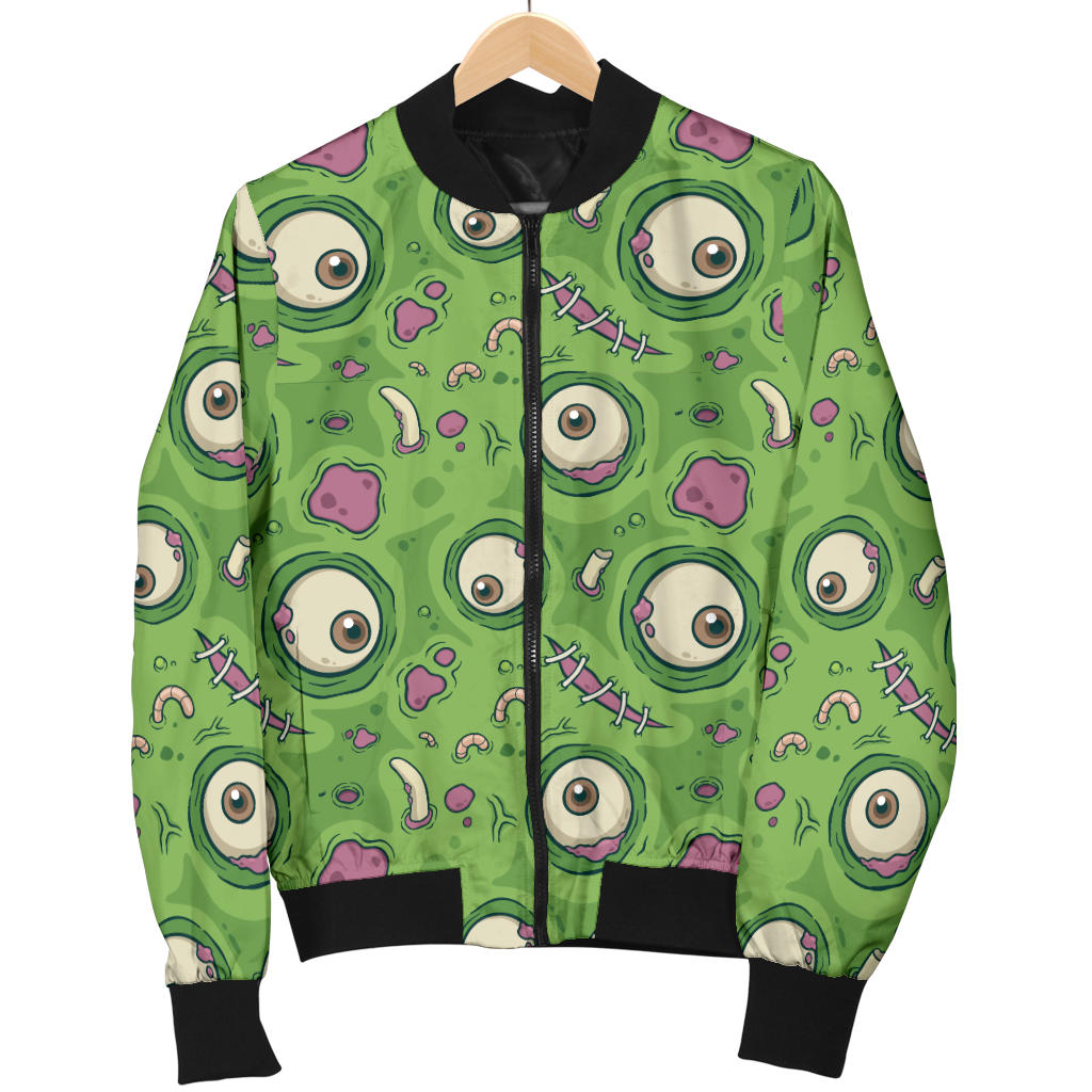 Zombie Eyes Design Pattern Print Men Bomber Jacket