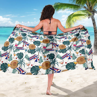 Aloha Hawaii Beach Pattern Print Design 04 Sarong Pareo Wrap