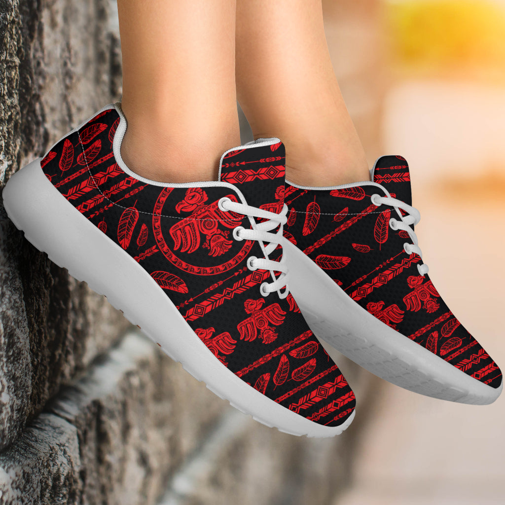 Native American Eagle Themed Print Athletic Shoes