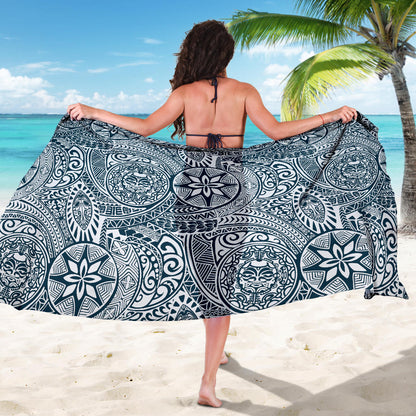 Polynesian Pattern Print Design A03 Sarong Pareo Wrap