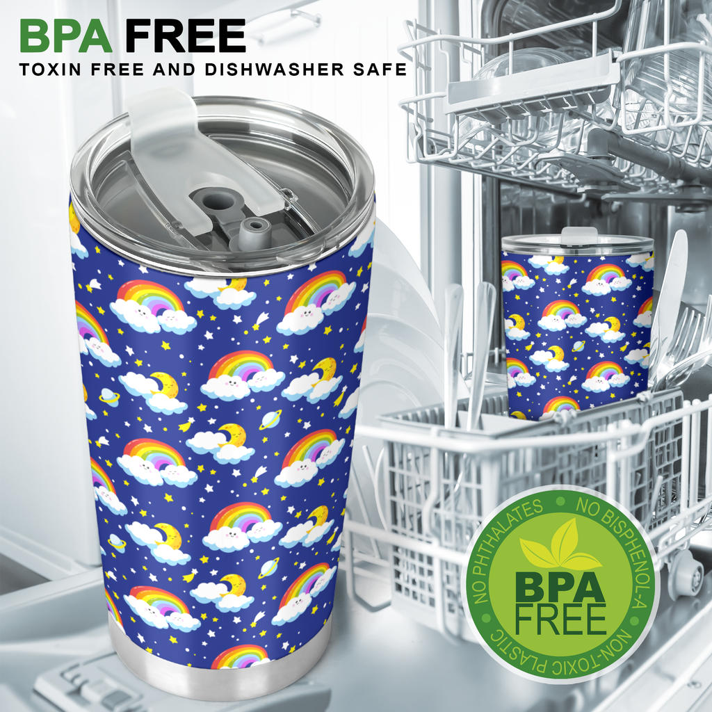 Rainbow Space Design Print Tumbler