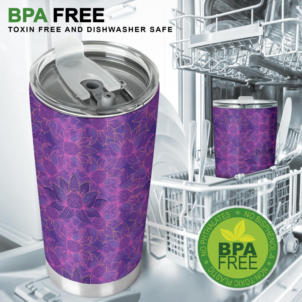 Bohemian Lotus Mandala Style Tumbler
