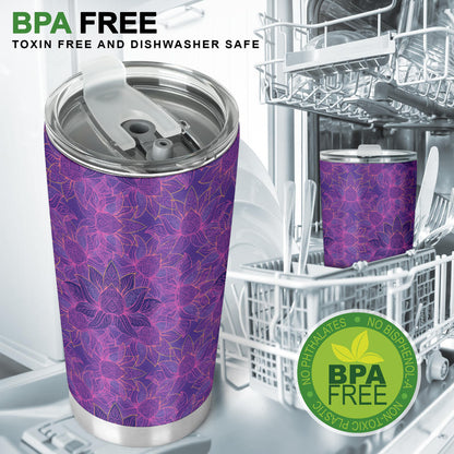 Bohemian Lotus Mandala Style Tumbler