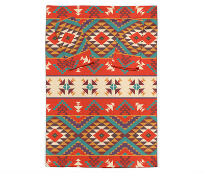 Aztec Red Print Pattern Adult Sleeve Blanket