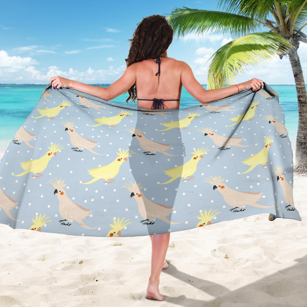 Cockatiel Pattern Print Design 03 Sarong Pareo Wrap