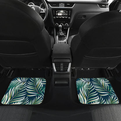 Sun Spot Tropical Palm Leaves hower Curtain Car Floor Mats Front Back
