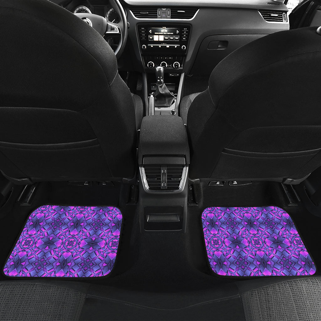 kaleidoscope Pattern Print Design Car Floor Mats Front Back