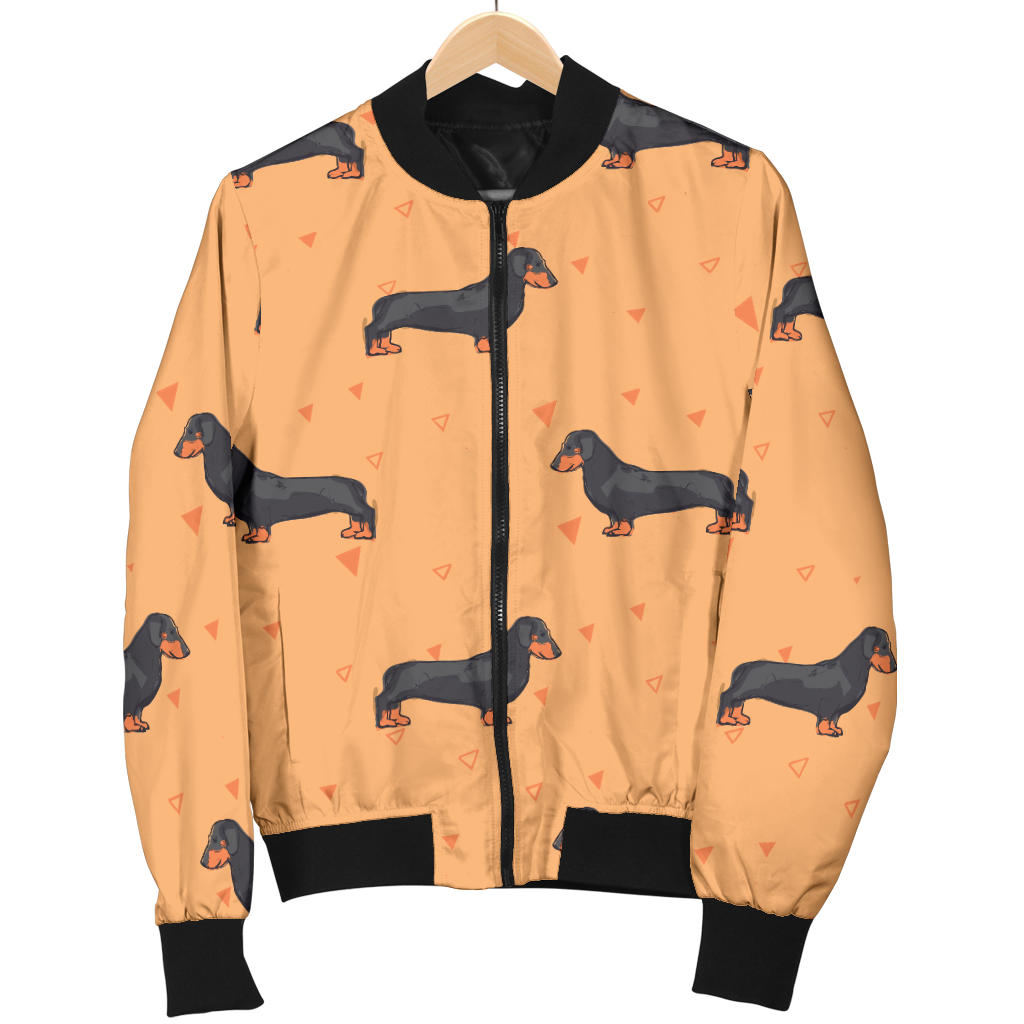 Dachshund Draw Print Pattern Men Bomber Jacket