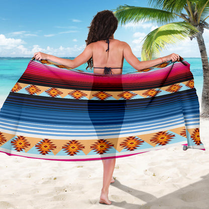 Mexican Pattern Print Design 03 Sarong Pareo Wrap
