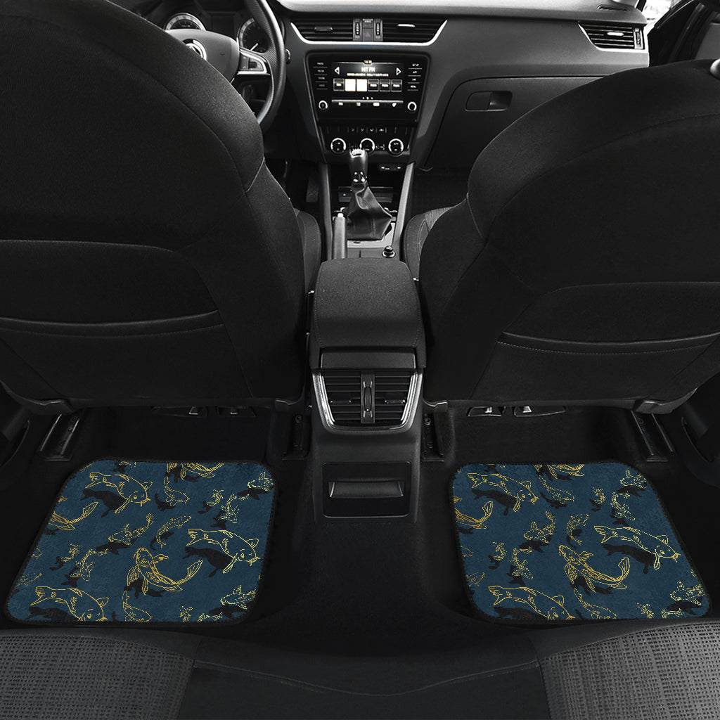 Koi Carp Gold Design Themed Print Car Floor Mats Front Back