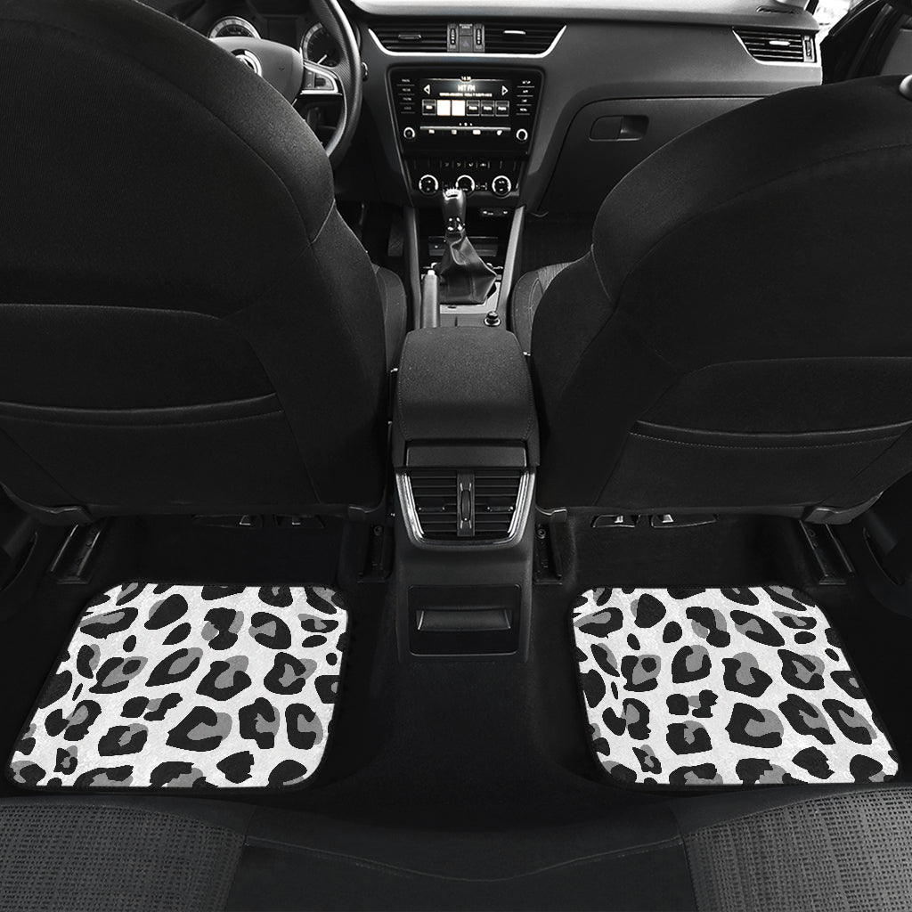 Snow Leopard Skin Print  Car Floor Mats Front Back
