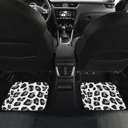 Snow Leopard Skin Print  Car Floor Mats Front Back